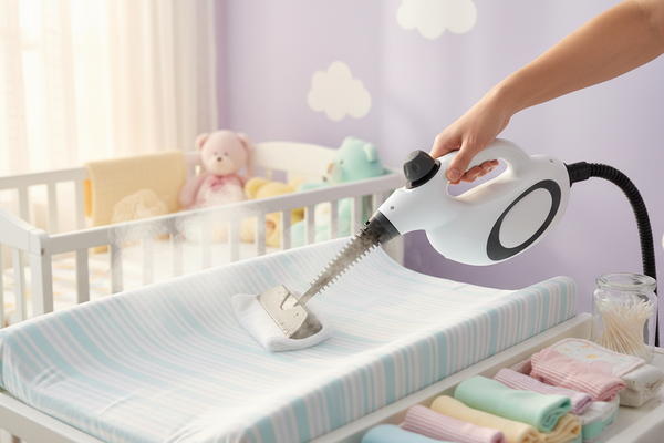 Nursery surface steam cleaning
